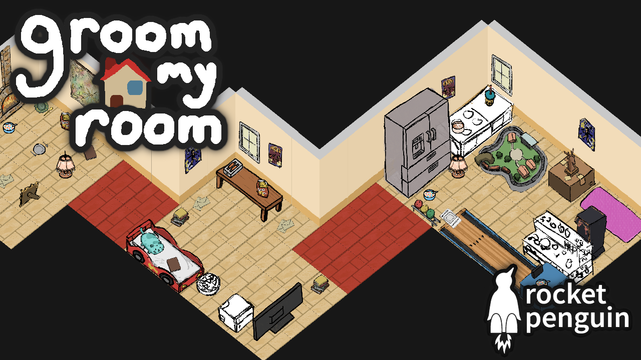 Groom My Room branding image